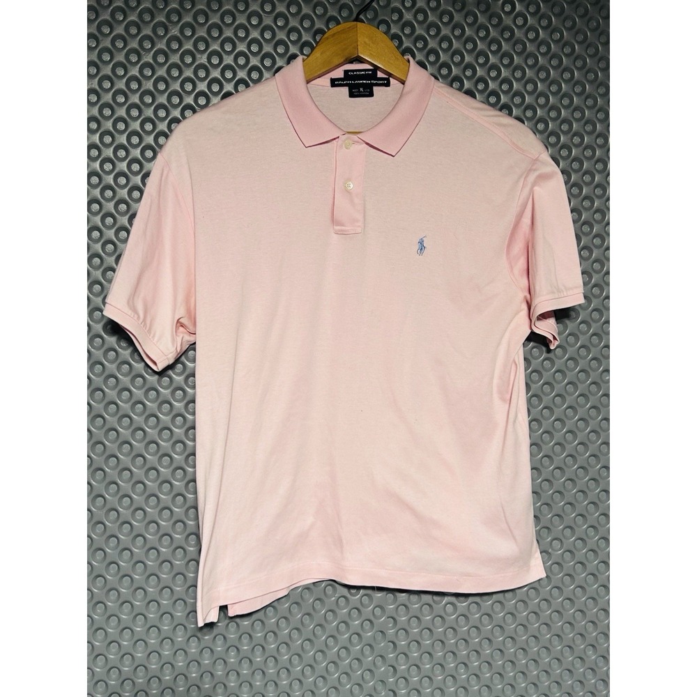 Ralph Lauren Sport 100% Classic Fit Collared Shirt Soft Pink Men's XL 100%Cotton - Picture 2 of 7